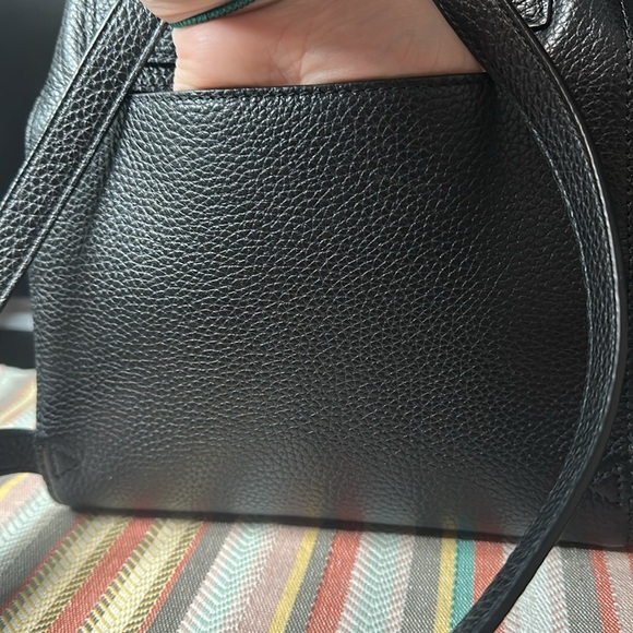 Tory Burch Thea Mini Backpack Black Pebbled Leather Purse Bag - Picture 5 of 15